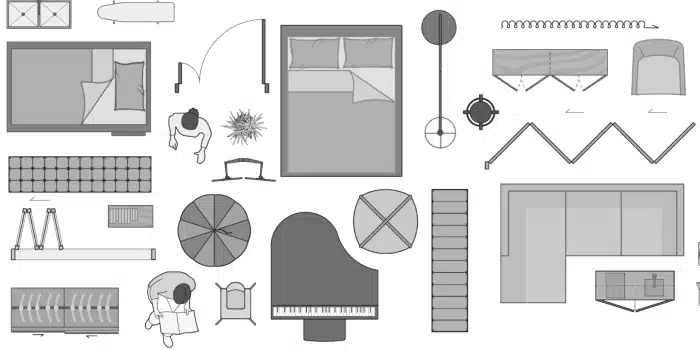 Floor Planning Brushset Shaded Furniture